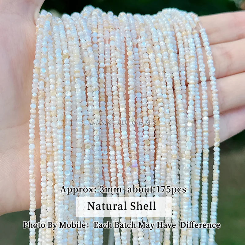 Natural Shell Beads Irregular Shape Smooth Beads Loose Spacer Bead For Jewelry Making Diy Earrings Necklace Accessory Finding