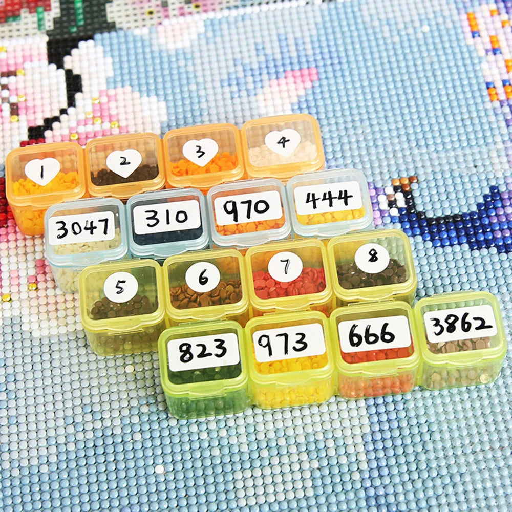 5D DIY Diamond Painting Tools Accessories Storage Box Container Diamond Embroidery Accessories Drill Box Mosaic Container Cas