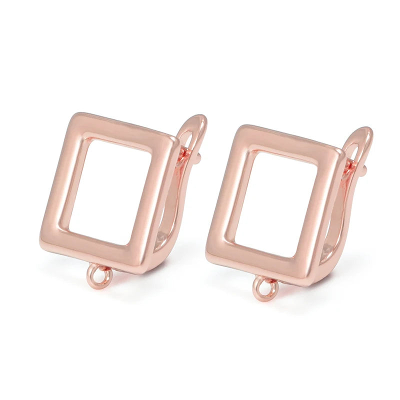 Silver Color Brass Earring Hooks for DIY Jewelry Making Handmade Silver Color Jewelry Accessories Findings Eawires - Rose Gol