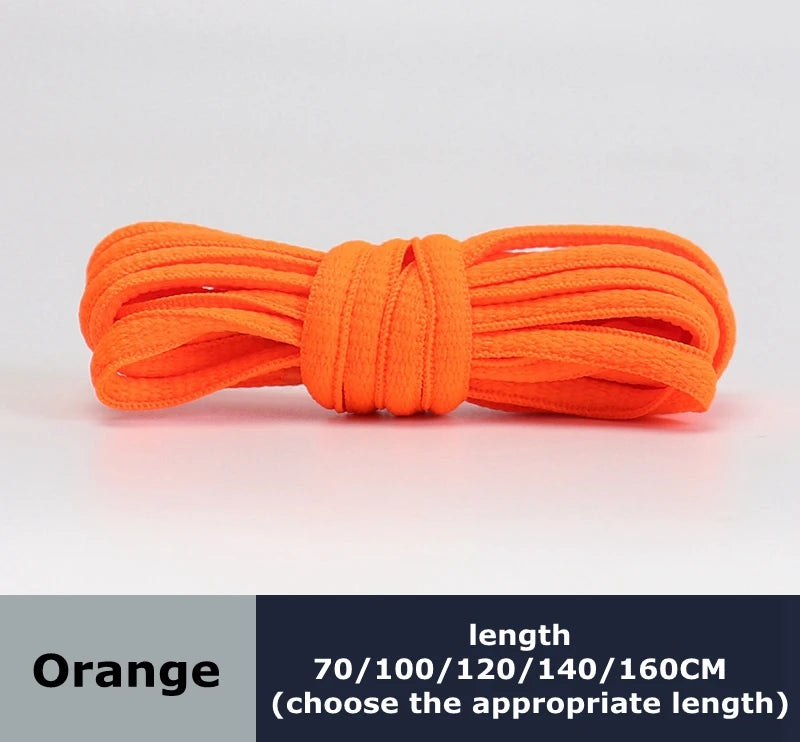 Men's And Women's Sports Shoelaces Color Flat Semicircular Shoelace Suitable For All Shoes Round Laces 23 Colors 1 Pair - Ora