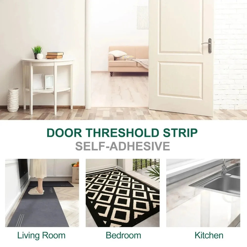 1pc 1m/3m Self-adhesive Floor Cover Strips Carpet Edge Trim Strip Floor Transition Door Threshold Gaps Door Bottom Sealing St