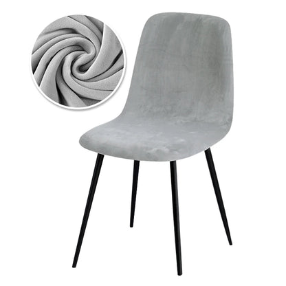 Higher Quality Velvet Chair Cover 1/2/4/6 pcs Stretchable Chair Cover For Dining Room 2 Type of Fabrics Chair Slipcover For H
