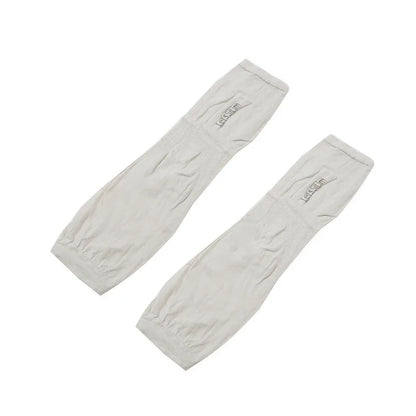 1Pair Ice Silk Sleeve Sunscreen Cuff Arm Sleeves Uv Sun Protect Anti-Slip Summer Men Women Gloves Outdoor Riding Arm Cover - 
