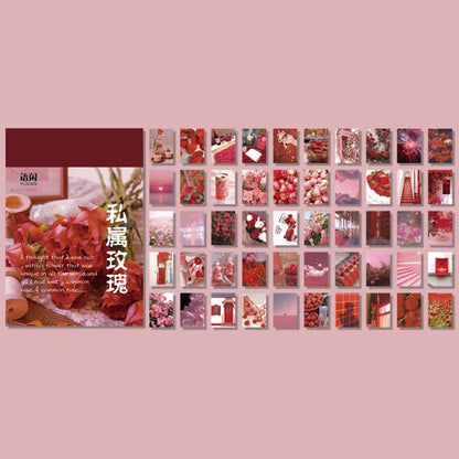 Yoofun 50 Sheets Natural Scenery&Art Paintings Stationery Stickers Book Aesthetic Landscape Cute Scrapbooking Planner Journal
