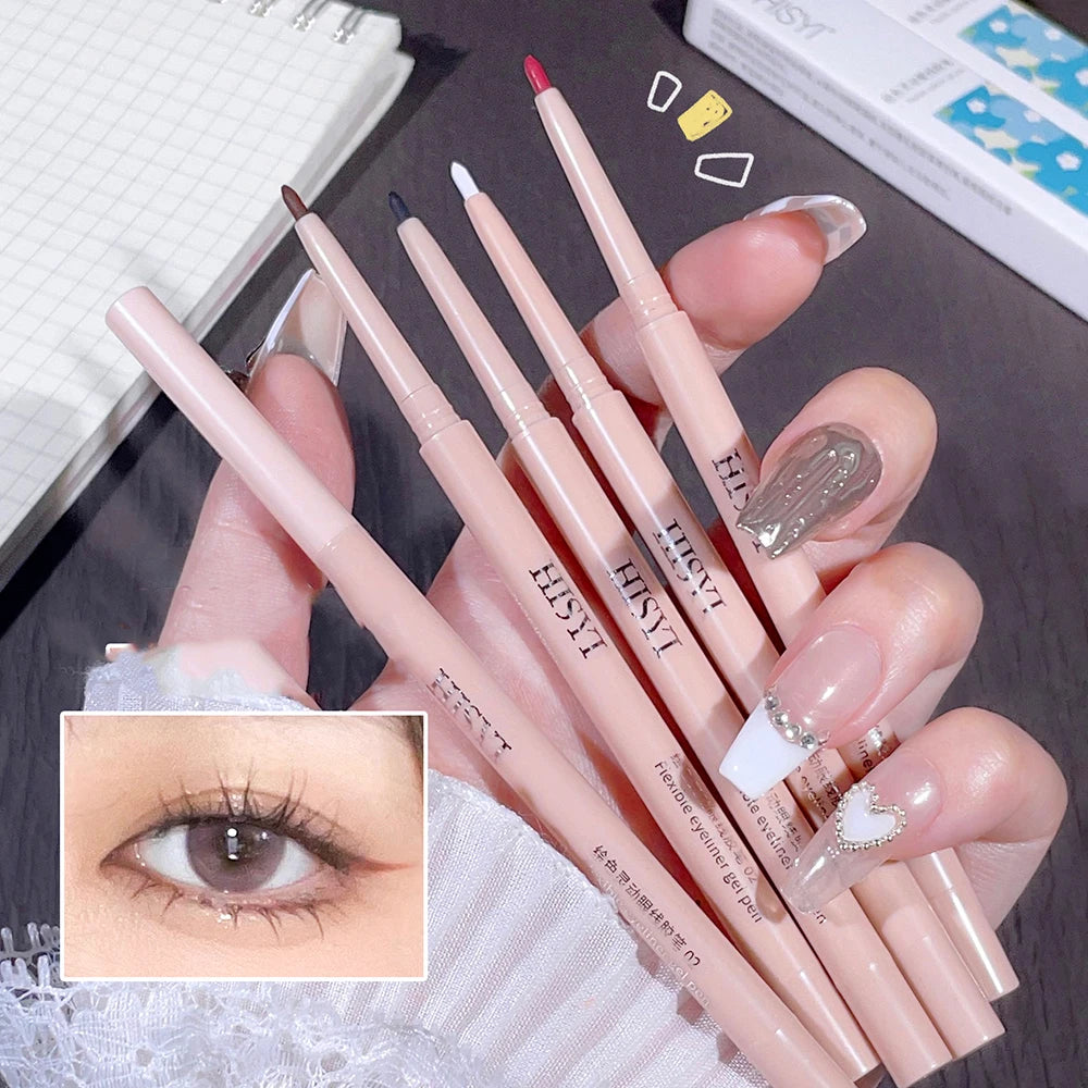Matte Red Brown Eyeliner Gel Pencil Ultra-thin Long Lasting Quick Dry Smooth Eye Shadow Lying Silkworm Pen Makeup Cosmetics
