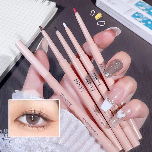 Matte Red Brown Eyeliner Gel Pencil Ultra-thin Long Lasting Quick Dry Smooth Eye Shadow Lying Silkworm Pen Makeup Cosmetics