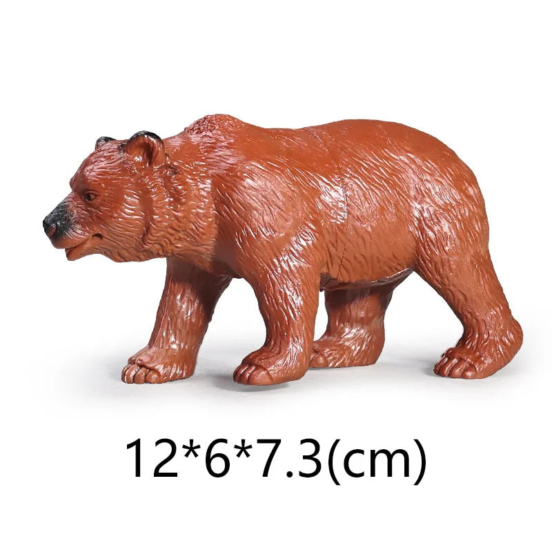 NEW Wild Animal Zoo Tiger Kangaroo Elephant Snake Bear Deer Koala Squirrel Model Figurine Collecta Toy Figures Gift for Child