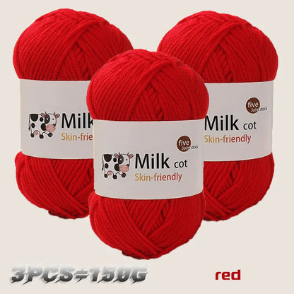 150g milk yarn handmade medium coarse DIY weaving yarn ball for knitting sweaters, hats, scarves and other clothing - 10
