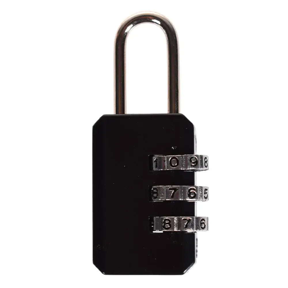3 Digit Resettable Combination Padlock Luggage Case Padlock Box Black Lock Coded Lock School Gym Locker Sheds 2022