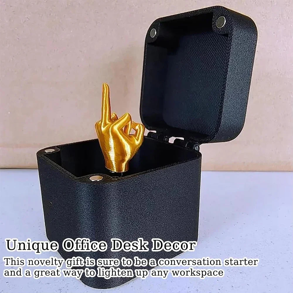 Middle Finger Surprise Gift Boxs Christmas Fun Prank Gift Offices Desk Home Decor Gift Decoration Toys Children Miniature Ite