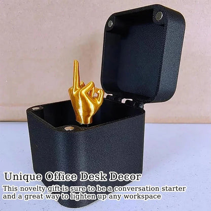 Middle Finger Surprise Gift Boxs Christmas Fun Prank Gift Offices Desk Home Decor Gift Decoration Toys Children Miniature Ite