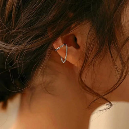 GUFTM Fashion Zircon Hairpin Ear Cuff No Piercing Earring Trendy Punk Unique Metal Geometric Ear Clip for Women Jewelry