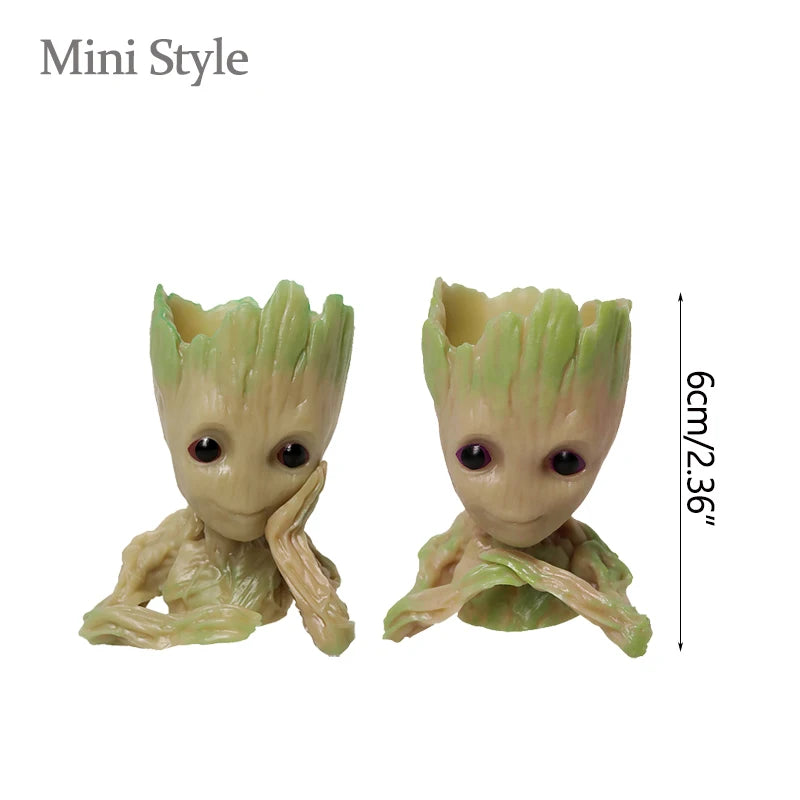 Desktop Decor Mini Anime Figurine Tree Man Miniature Model Cute Groot Doll Toy Home Accessories Ornament Handicraft Gifts - s