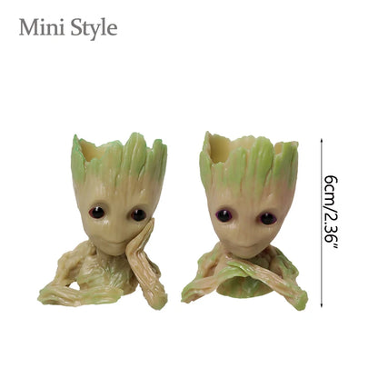 Desktop Decor Mini Anime Figurine Tree Man Miniature Model Cute Groot Doll Toy Home Accessories Ornament Handicraft Gifts - s
