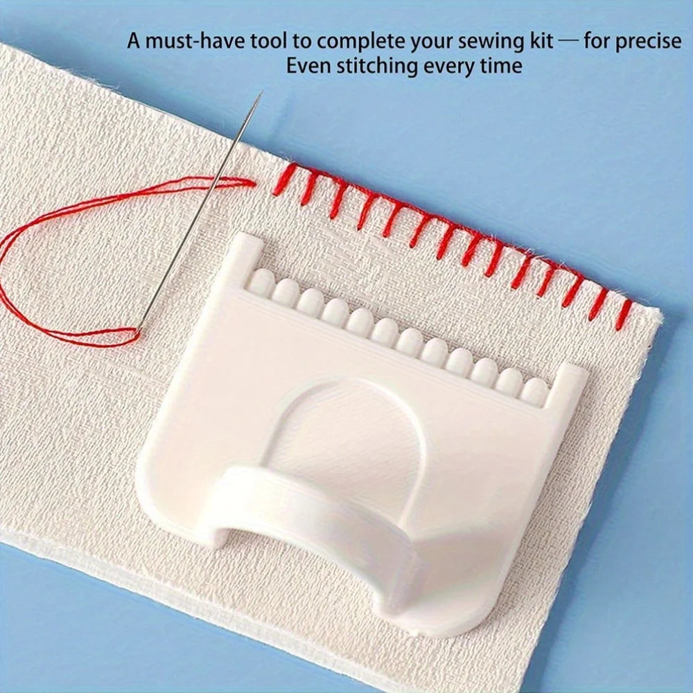 2pcs Sewing Guide Template Kit for Consistent Stitches – 3mm Spacing Precision Sewing Tool for Fabric Embroidery & Leathercra