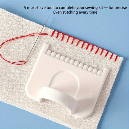 2pcs Sewing Guide Template Kit for Consistent Stitches – 3mm Spacing Precision Sewing Tool for Fabric Embroidery & Leathercra