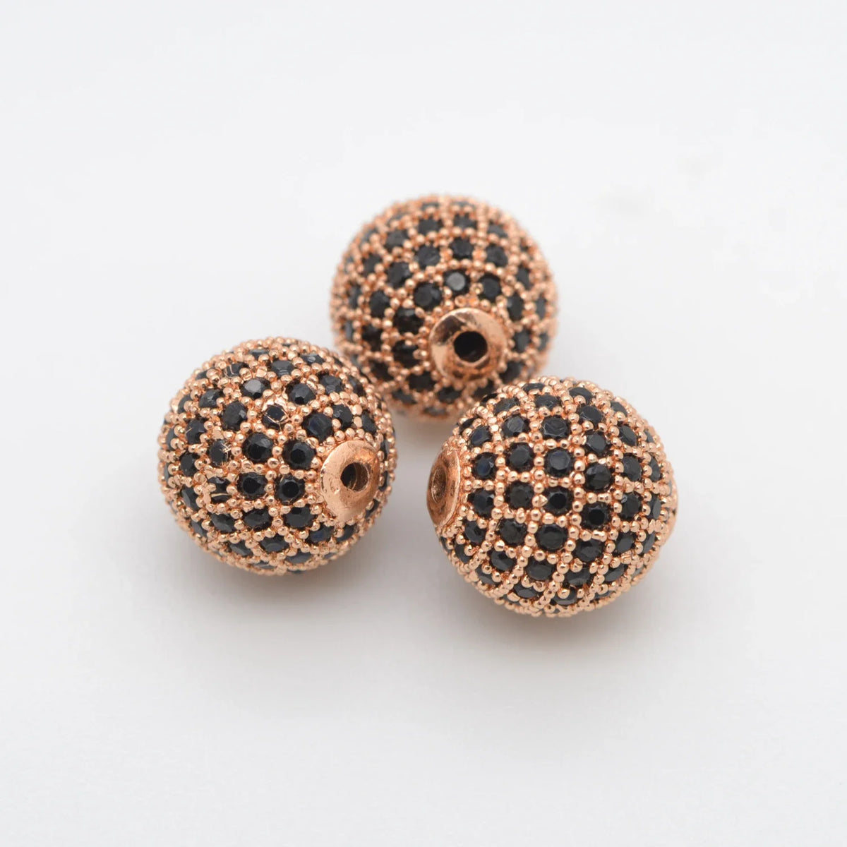 Beads for Jewelry Making Gold Silver Color Accessories Paved Zircon Spacer Bead String Beaded Diy Necklace Bracelet Chain Cha