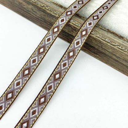 Lace Trim, Vintage Ethnic Lace Tape 2 Yards, 13mm Wide for Sewing, DIY Crafts, Lace Projects, Scrapbooking, Floral Tape - 12