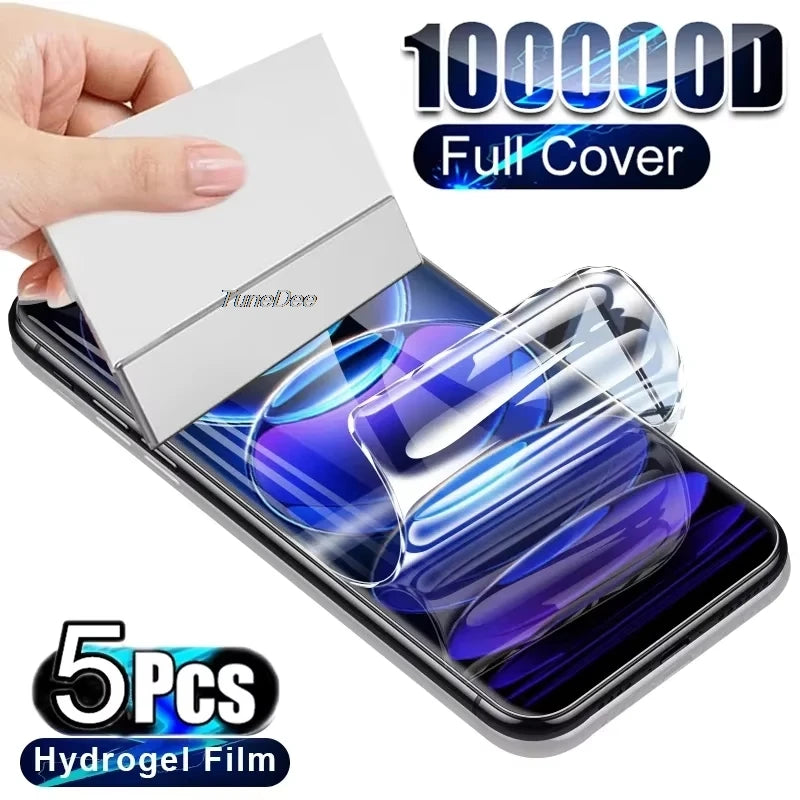 5Pcs Hydrogel Film For Samsung A57 A56 A55 A54 A53 A52 A37 A36 A35 A34 A33 A26 A25 A17 A16 A15 A14 A13 A07 A06 Screen Protect