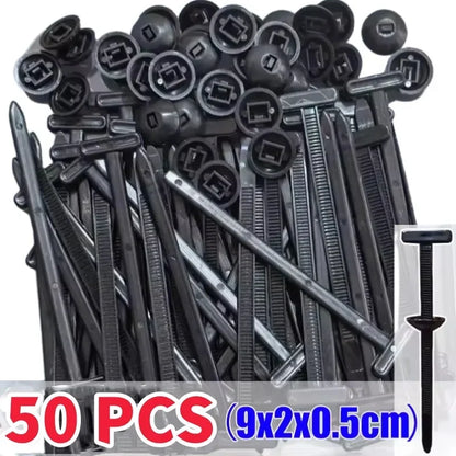 300/10PCS Self-Locking Nylon Cable Tie Buckle Heavy Duty Zip Ties Holder with Pin Fasteners Car Body UV Resistant Zipties - 5