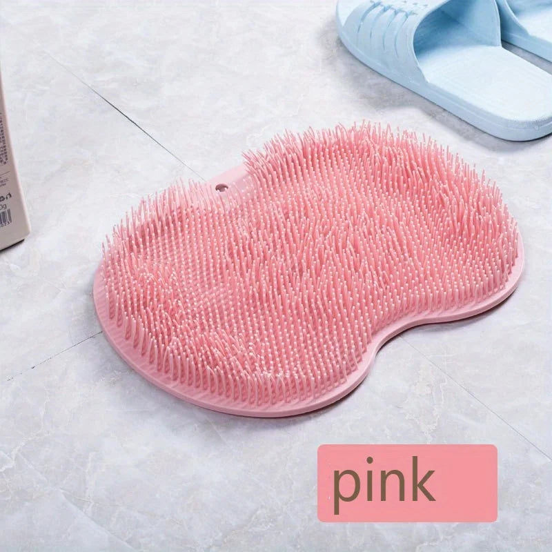 Exfoliating Foot Brush and Back Scrubber Anti-Slip Suction Cup - Deep Cleansing and Exfoliating Tool for Body Dirt Removal - 