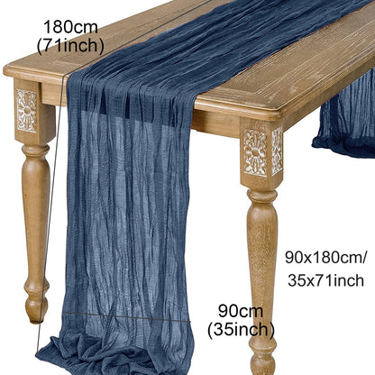 Semi-Sheer Gauze Table Runner Sage Cheesecloth Table Setting Dining Vintage Wedding Party Christmas Banquets Arches Cake Deco