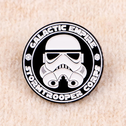 Vintage Enamel Pins Cool Robot Badge Sci-Fi Movie Lapel Pin for Jeans Cute Cartoon Pin for Backpacks Collectible Gift for Fan