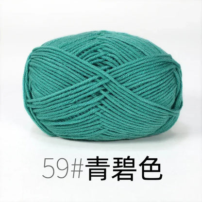 50g 4ply Milk Cotton Knitting Wool Yarn Needlework Dyed Lanas For Crochet Craft Sweater Hat Dolls Sewing Knitting Tools - 59