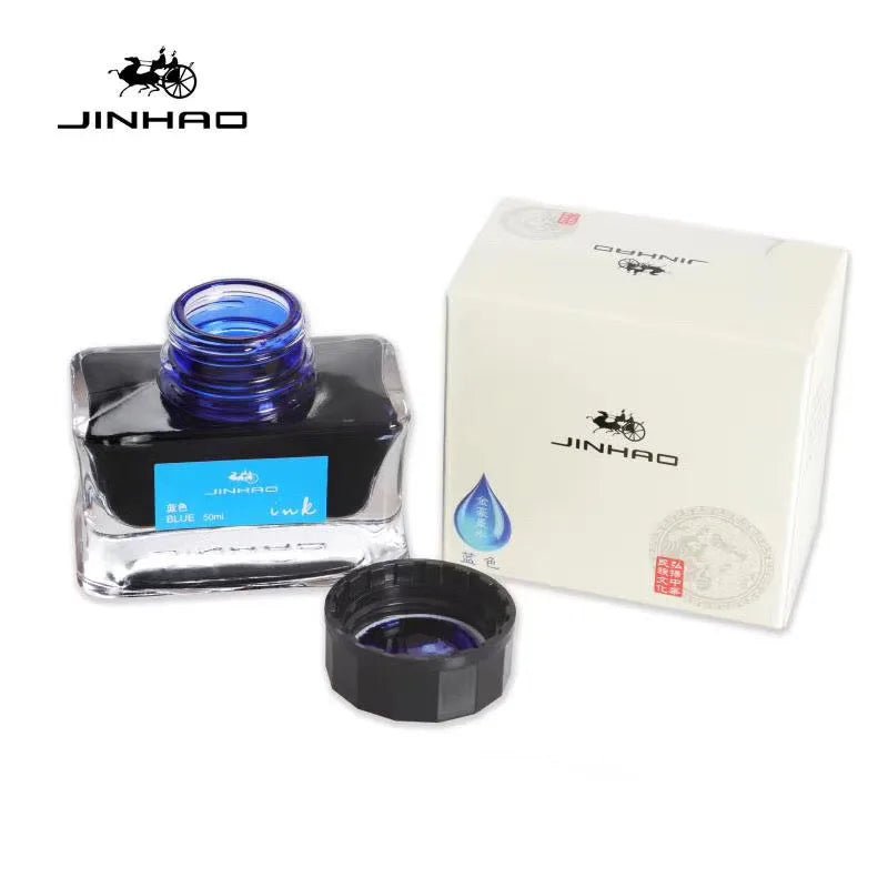 Jinhao Premium 50ml Fountain Pen Ink - Smooth Black/Blue/Blue Black Calligraphy Ink - Ideal for Writing and - blue