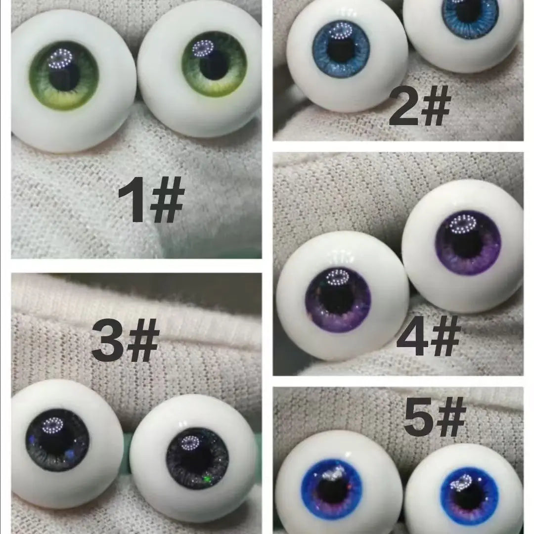 1 Pair Resin Doll's Eyes 10/12/14/16/18mm Doll Accessories DIY Eyes Makeup for 1/6 Doll