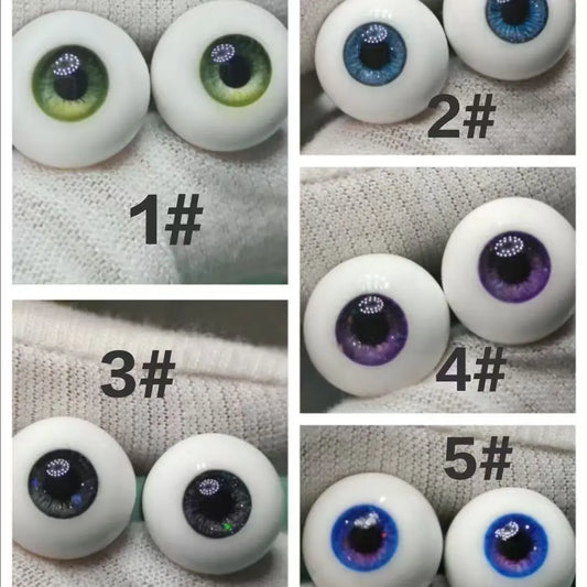 1 Pair Resin Doll's Eyes 10/12/14/16/18mm Doll Accessories DIY Eyes Makeup for 1/6 Doll