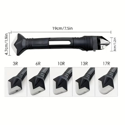 Silicone Scraper Squeegee Glue Remover Knife Caulking Angle Beauty Crack Trowel Tool Grout Scraper Kit 5in1 Multifunctional H