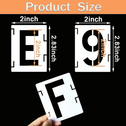 42 pieces of letter hollow templates, reusable artistic fonts, coloring, spray painting. Suitable for walls, wood, rock fabri