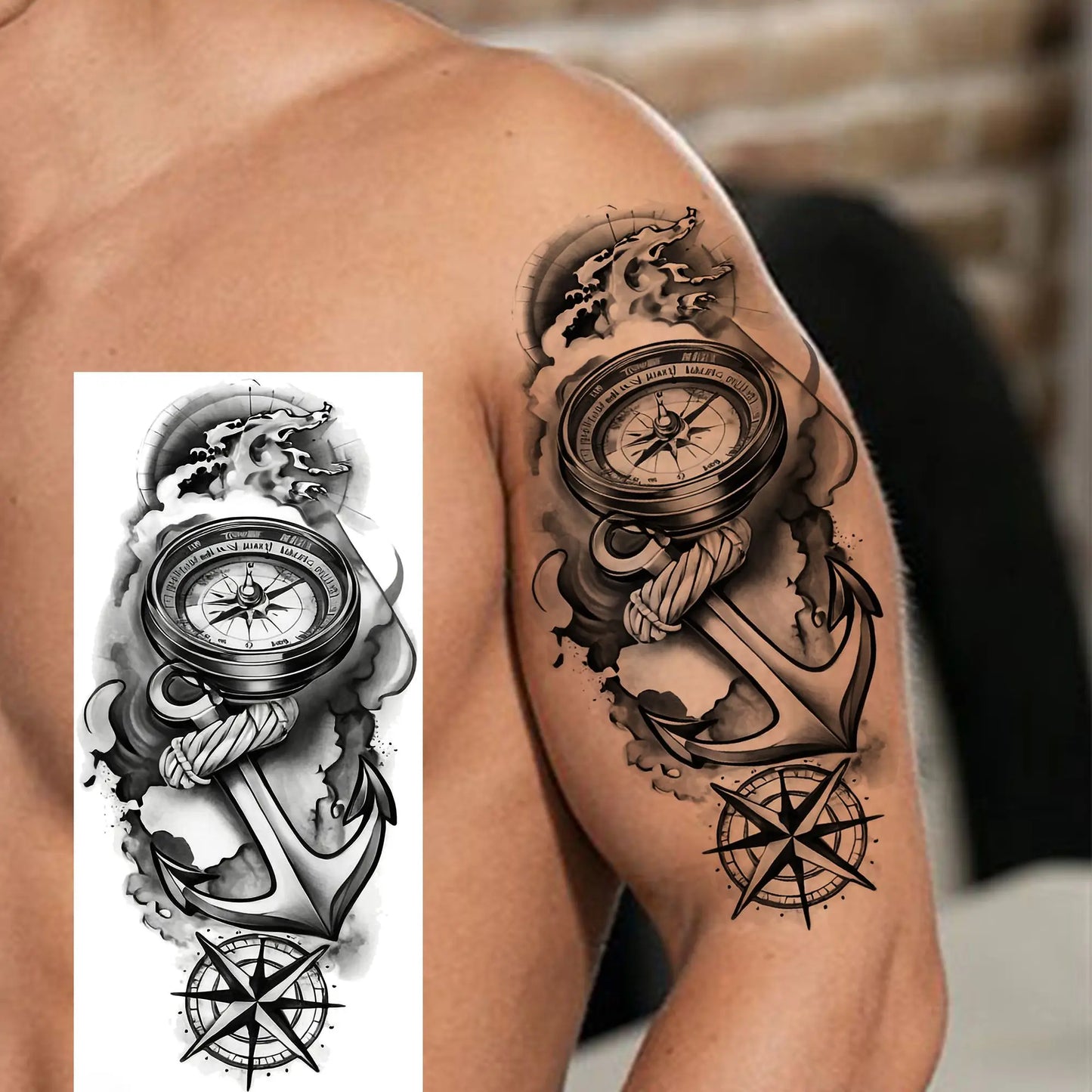 1 Sheet Bless Belief Faith Engraved Temporary Tattoos Family Love Tatoos Waterproof Realistic Fake Tattoo Stickers Long Lasti