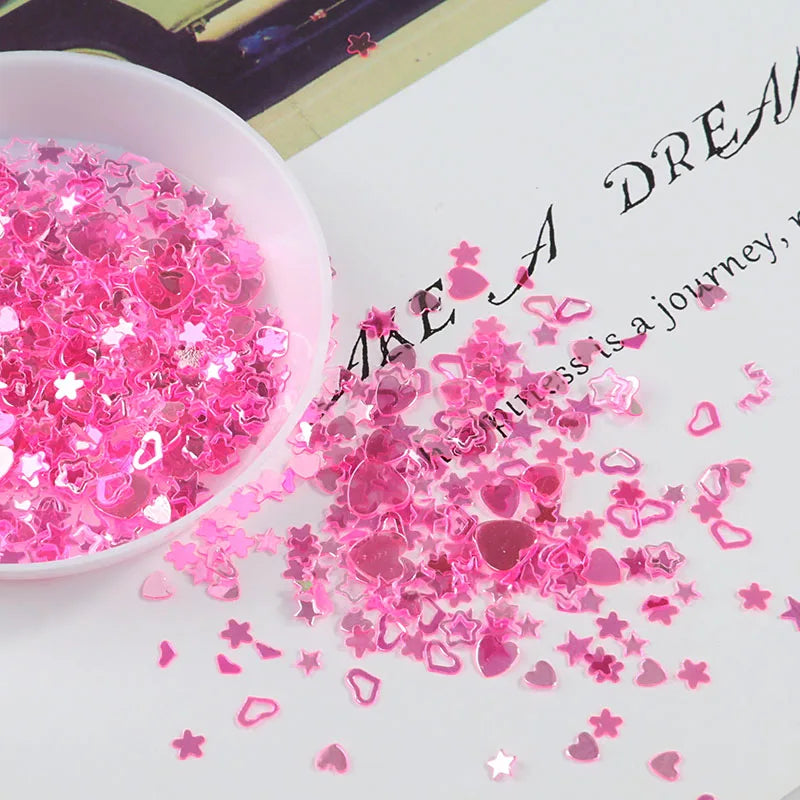 10g(2000Pcs)/Pack Various Styles Mixed Colors Shape Loose Sequins DIY nail Craft Jewelry Making, Wedding Decoration confetti