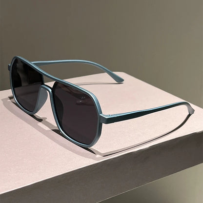 KAMMPT Irregular Rim Sunglasses Men 2025 New Fashion Vintage Double Bridge Shades Women Trendy Brand Design Mirror Sun Glasse