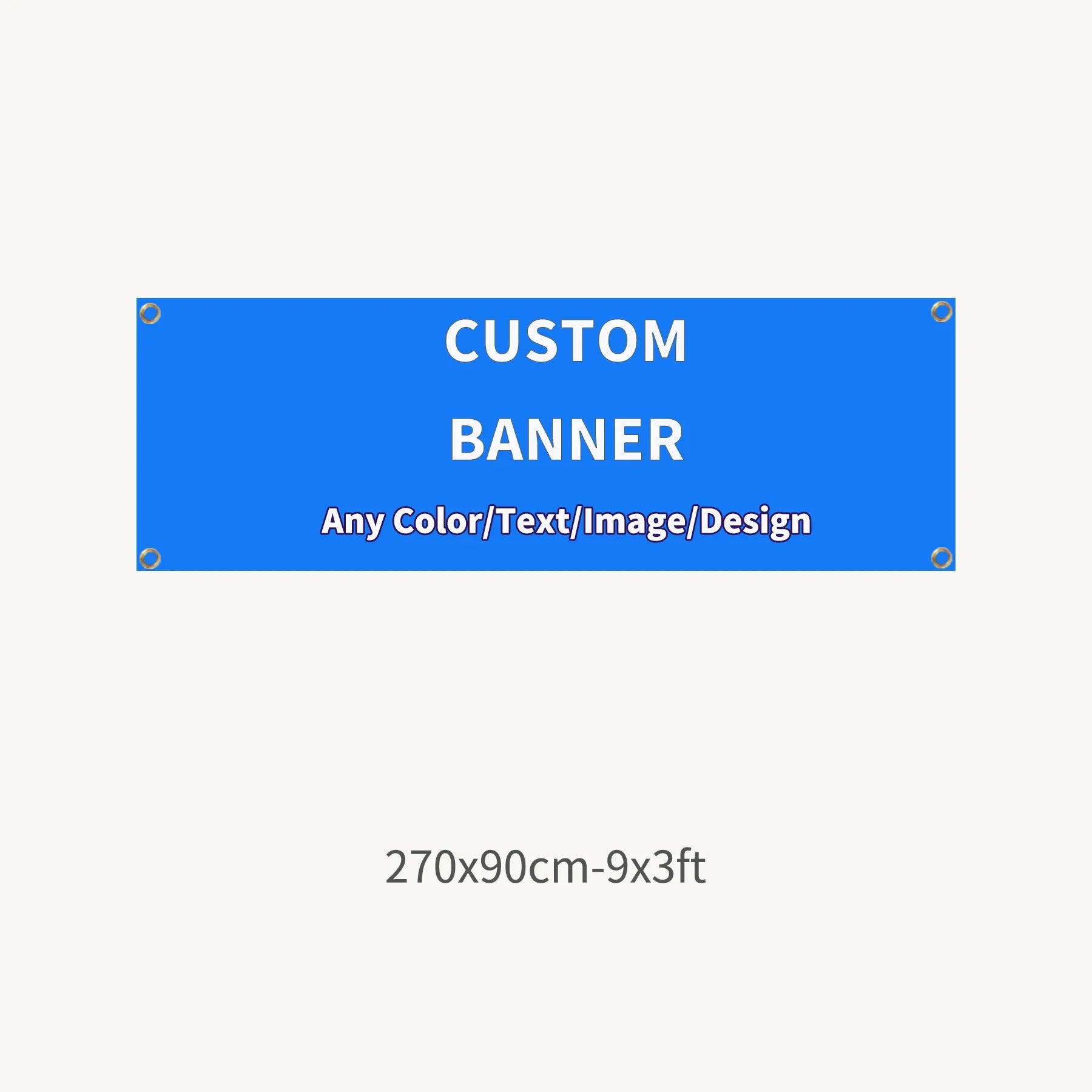1p Custom Polyester Banner for Indoor & Outdoor Use - Banner with 4 Grommets, Many Sizes, Perfect for Home Decor