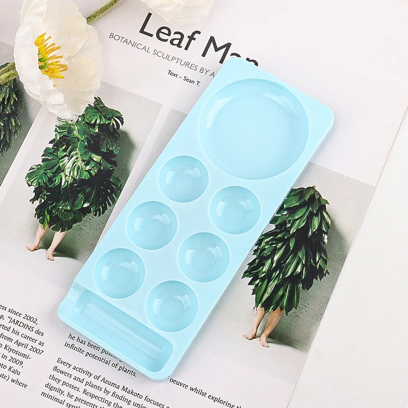 Nail Art Palette False Nail Tips Mixing Color Drawing Pallet Polish Display Shelf Manicure Tools Footprint Paints Nail Polish