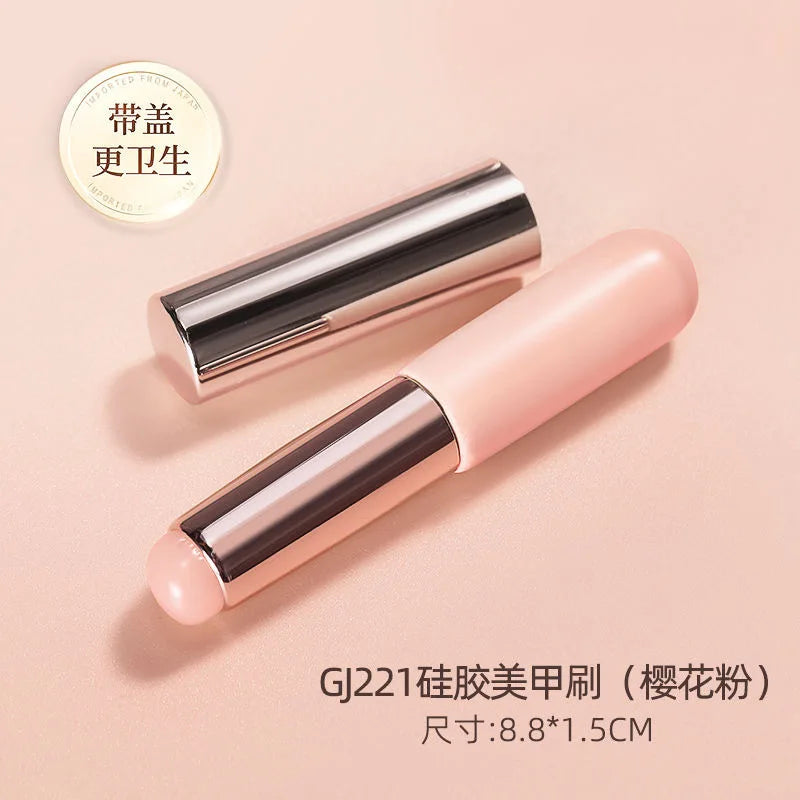 Nail Art Silicone Applicator Sticks Chrome Pigment Dust Applying Manicure Tool Easy-Daub Pigment Silicone Nail Brushes