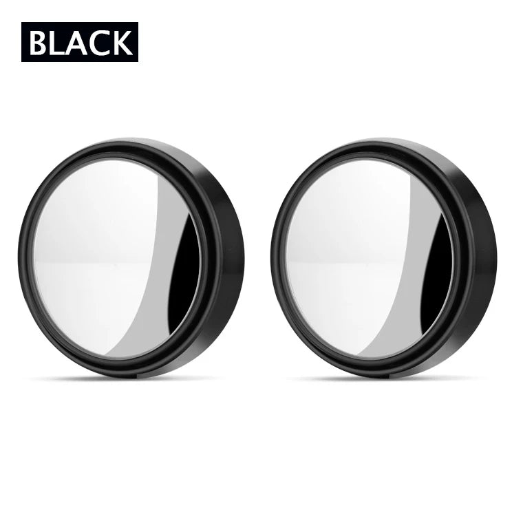 2Pcs 360 Degree Adjustable Blind Spot Mirror Car Auxiliary Rearview Convex Mirror Round Frame Wide Angle Mirrors for Car Reve