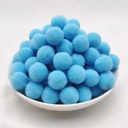 Kids DIY Pompoms Toy Craft Supplies Mini Fluffy Pompon 10/15/20/25mm Pom Poms Christmas Home Decoration Accessories 100pcs/50