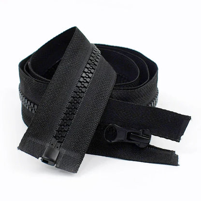 60-300cm 5# 8# Resin Zipper for Sewing Long Open-End Zippers with Single/Double Sliders Tent Coat Clothes Zip Repair Accessor