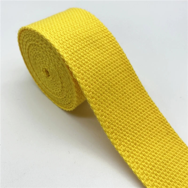 25mm 30mm 38mm 2yards Cotton Webbing Strap Canvas Cotton Ribbon For Knapsack Strapping Bags Crafts DIY Belt Bag Dog Accessori