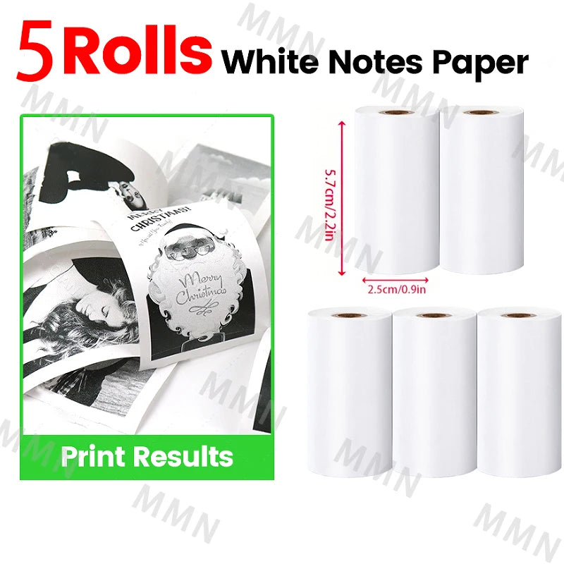 MINI Print Portable Thermal Printer Photo Pocket Thermal Label Printer 58mm Printing Wireless Bluetooth Android IOS - paper 5