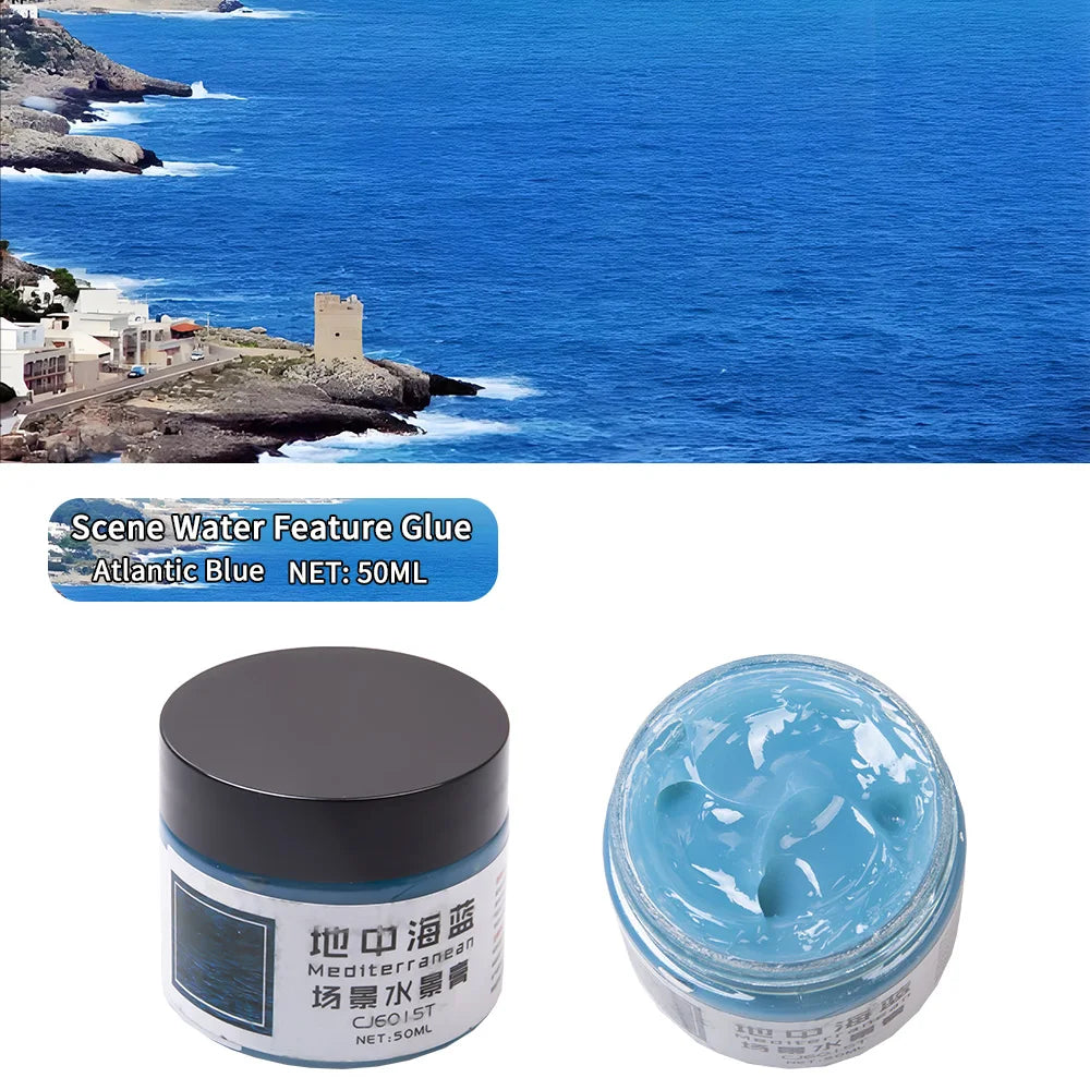 50ML Diorama Rivers/Oceans/Lakes/Simulation Static Water Scene Making Materials DIY Model Kit For Effect Miniature Landscape 