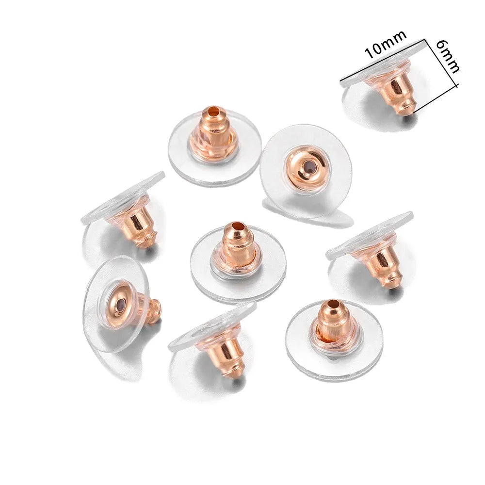 200-2000pcs Soft Silicone Rubber Earring Back Stoppers for Stud Earrings DIY Earring Findings Accessories Bullet Tube Ear Plu