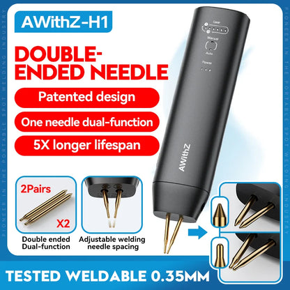 AWithZ Portable Spot Welder DIY Handheld Spot Welding Machine 90 Gears Adjustable Spot Welding for 18650 Lithium Battery - H1