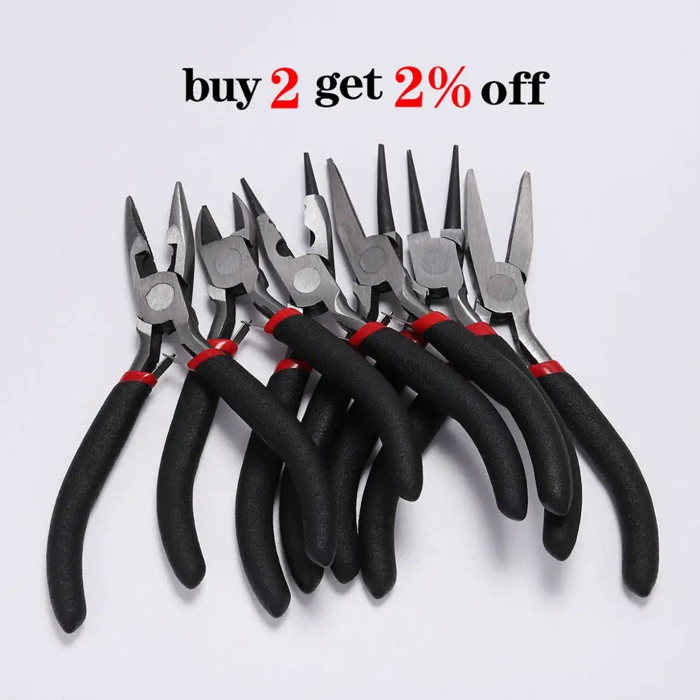 Ferronickel Carbon-Hardened Steel Round Nose End Cutting Jewelry Pliers Tools DIY Equipment Pliers Fit Handcraft Beadwork Rep
