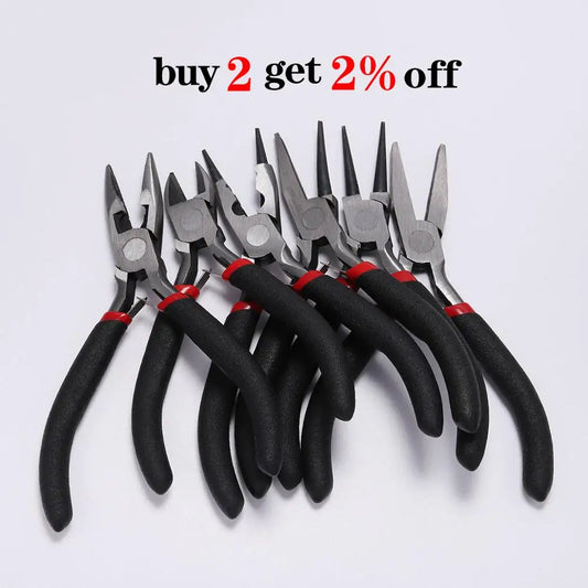 Ferronickel Carbon-Hardened Steel Round Nose End Cutting Jewelry Pliers Tools DIY Equipment Pliers Fit Handcraft Beadwork Rep