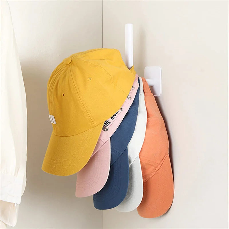 Hat Rack for Baseball Caps No Drilling Adhesive Hat Hook for Wall Door Closet Cap Hanger Storage Hat Home Organizer Holder
